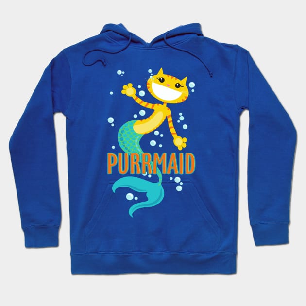 Purrmaid Hoodie by DavesTees